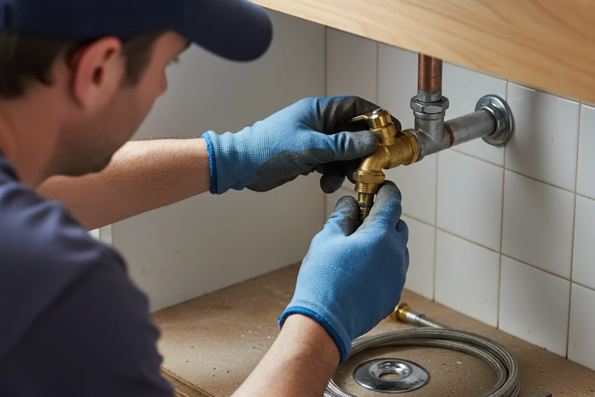 Shutoff valve and fitting work during Emergency Plumbing in Newfoundland
